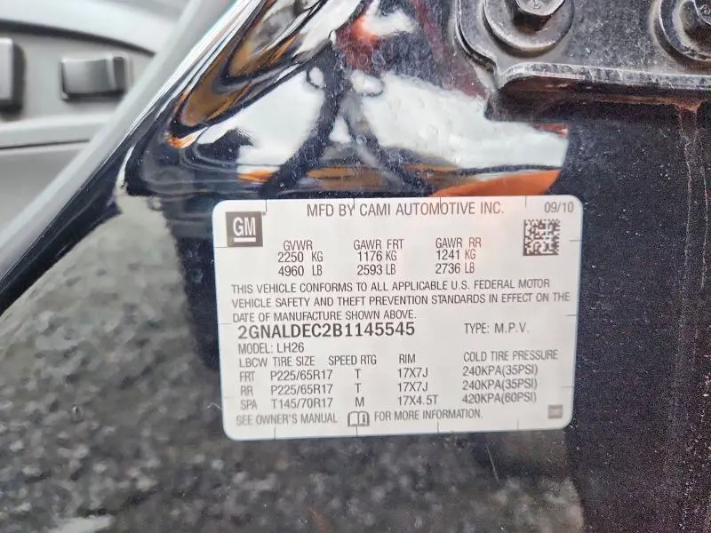2011 CHEVROLET EQUINOX LT  