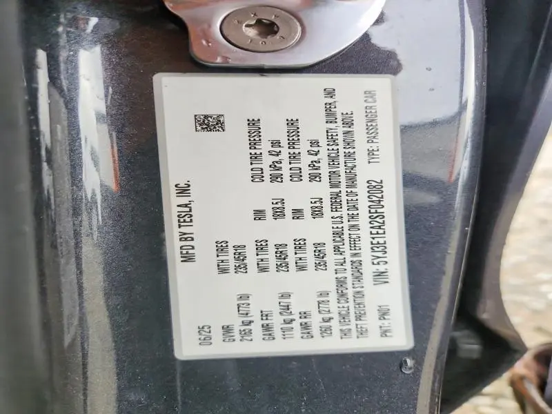 2025 TESLA MODEL 3   