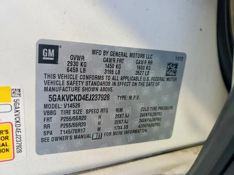 2014 BUICK ENCLAVE   