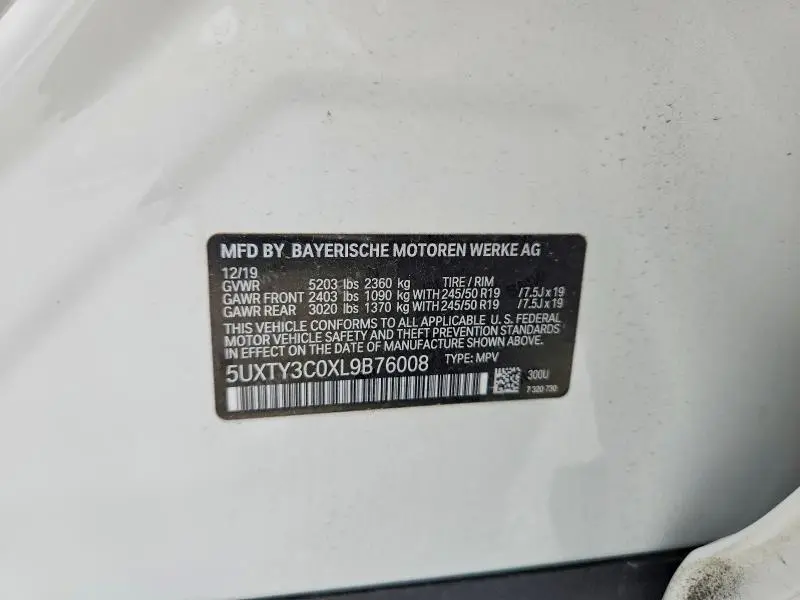 2020 BMW X3 SDRIVE30I  