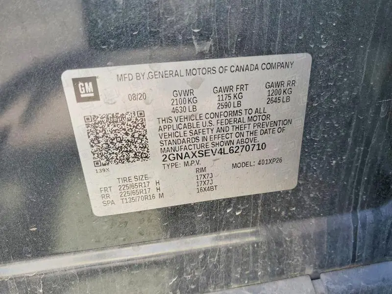 2020 CHEV EQUINOX LS