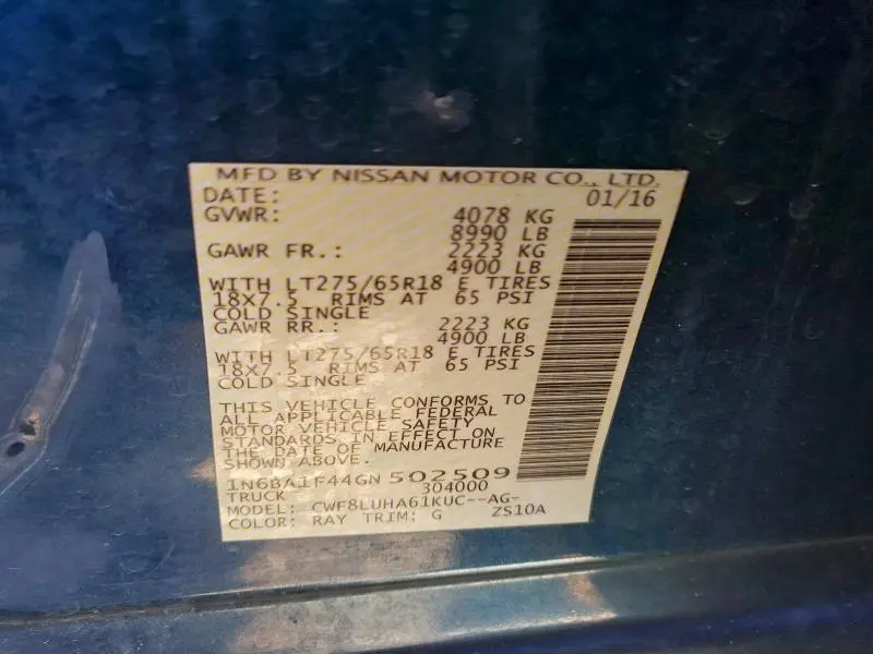 2016 NISSAN TITAN XD SL  