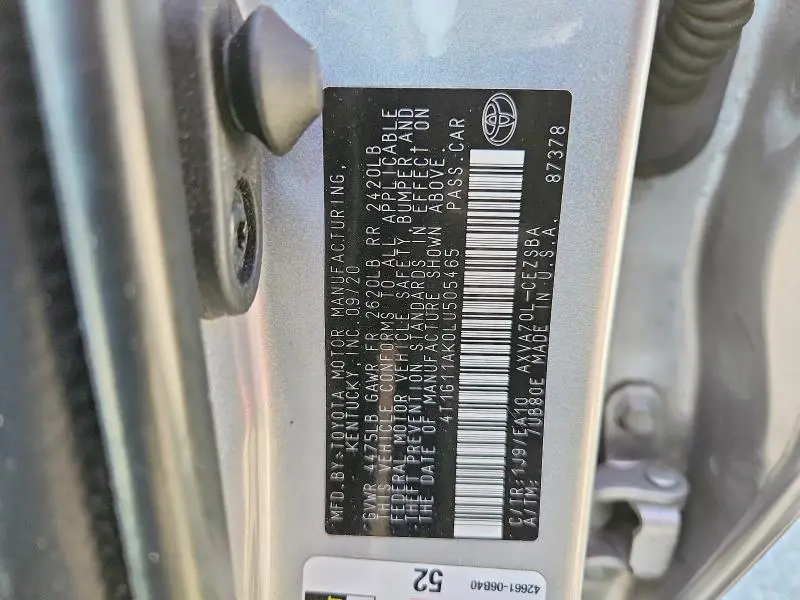 2021 TOYOTA CAMRY SE  