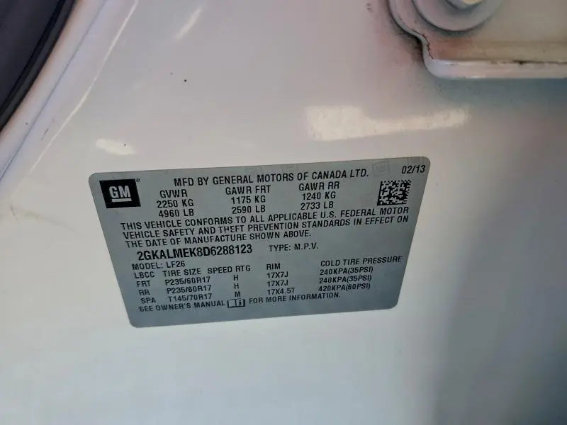 2013 GMC TERRAIN SLE  