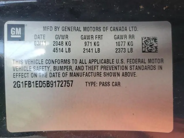 2011 CHEVROLET CAMARO LT  