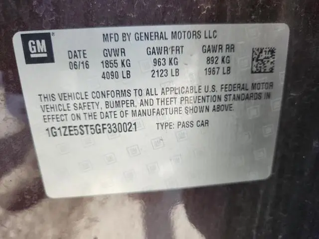 2016 CHEVROLET MALIBU LT  