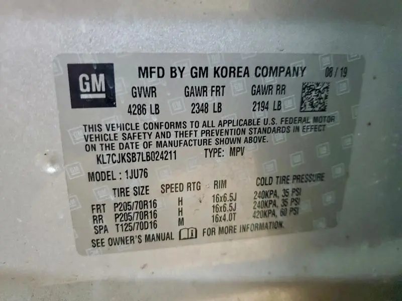 2020 CHEVROLET TRAX LS  