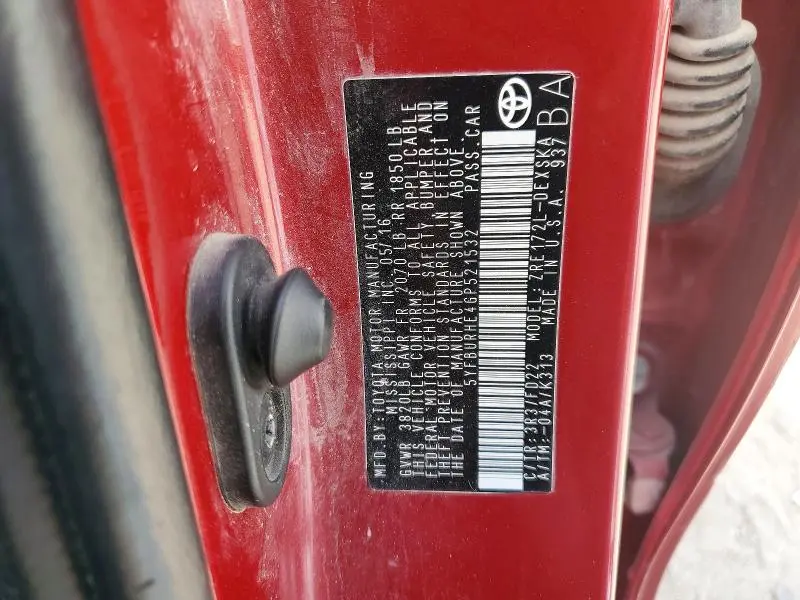 2016 TOYOTA COROLLA S PLUS  
