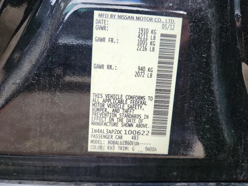 2013 NISSAN ALTIMA 2.5  