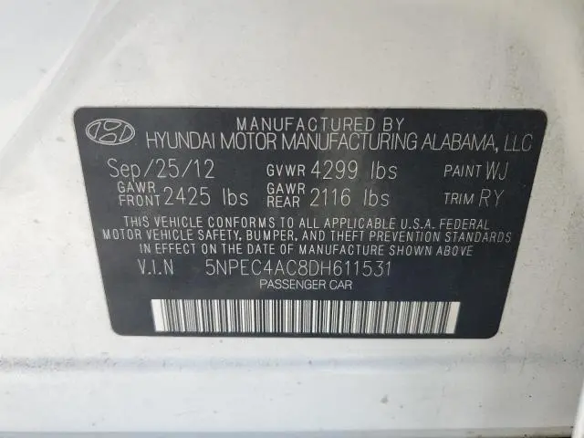 2013 HYUNDAI SONATA SE  