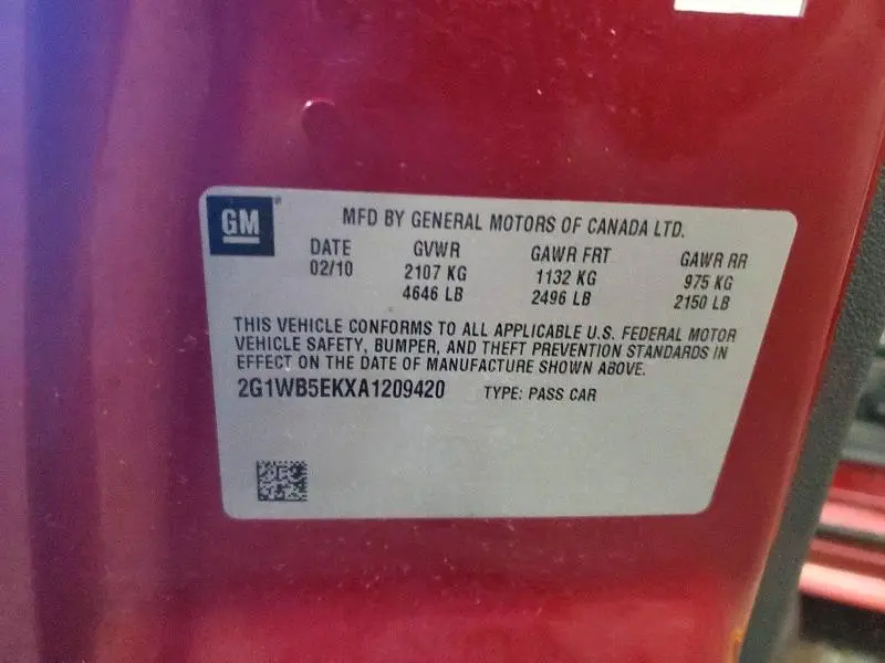 2010 CHEVROLET IMPALA LT  