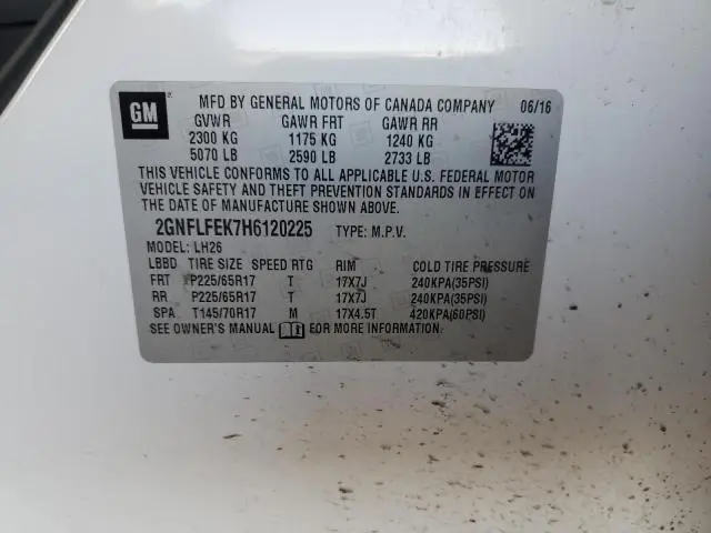 2017 CHEVROLET EQUINOX LT  