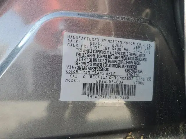 2015 NISSAN SENTRA S  