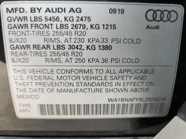 2020 AUDI Q5 PREMIUM PLUS  