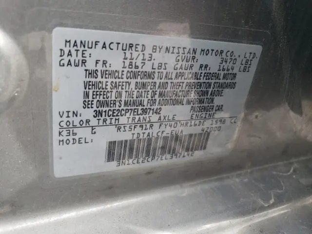 2014 NISSAN VERSA NOTE S  