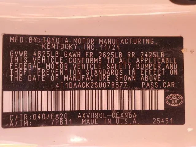 2025 TOYOTA CAMRY XSE  