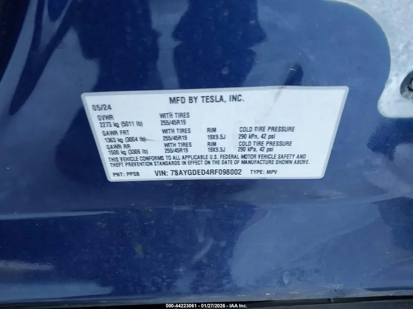 2024 TESLA MODEL Y RWD