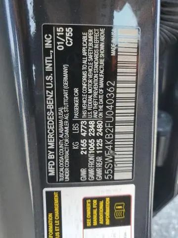 2015 MERCEDES-BENZ C 300 4MATIC  