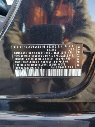 2013 VOLKSWAGEN JETTA HYBRID  