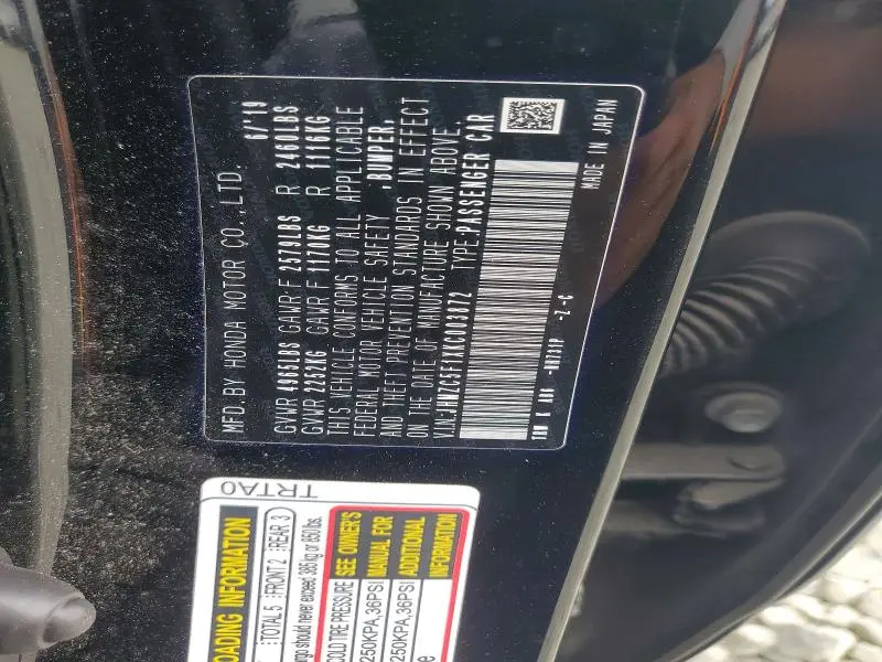 2019 HONDA CLARITY   