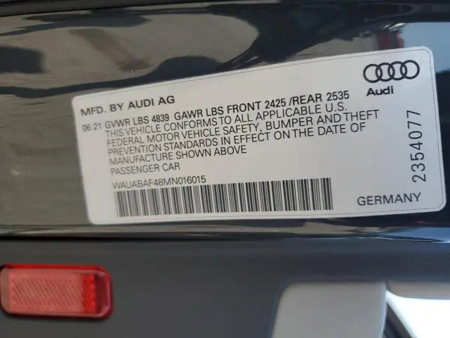 2021 AUDI A4 PREMIUM 40  