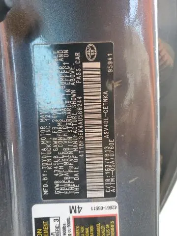 2010 TOYOTA CAMRY BASE  