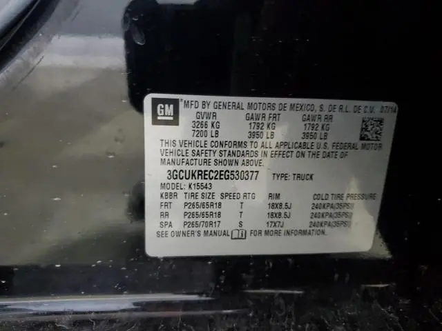 2014 CHEVROLET SILVERADO K1500 LT  