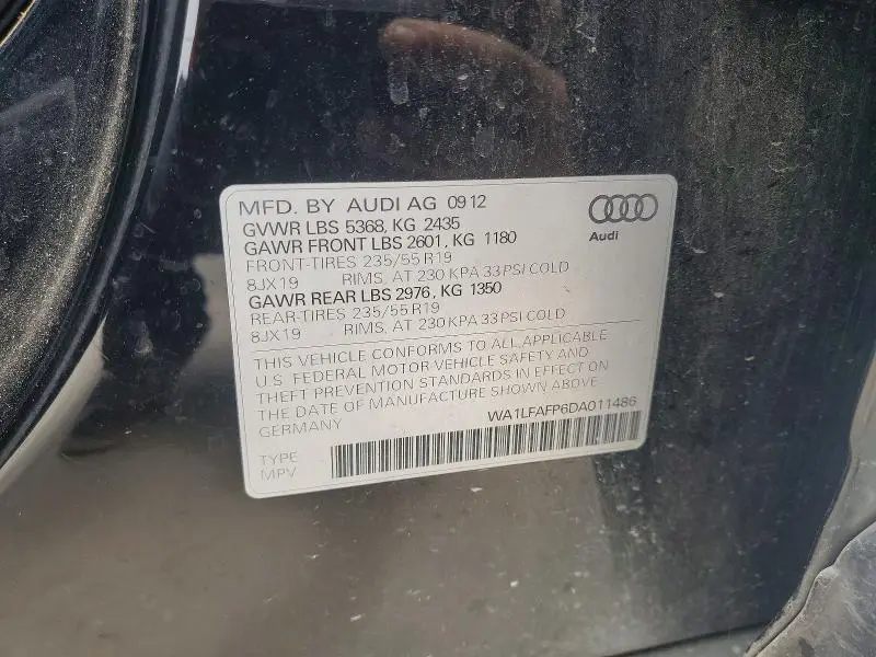 2013 AUDI Q5   