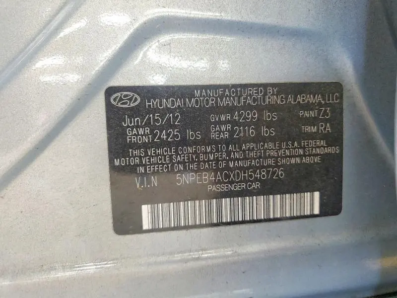 2013 HYUNDAI SONATA GLS  
