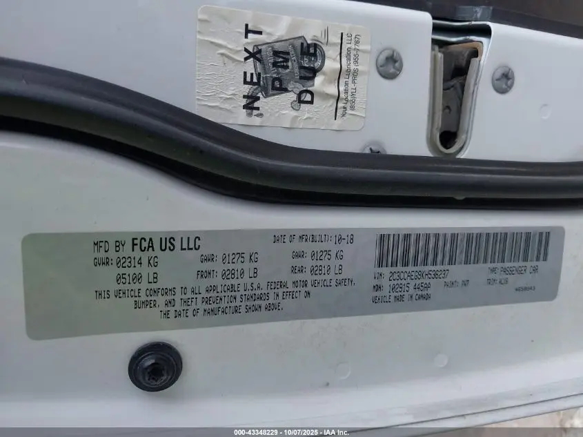 2019 CHRYSLER 300 LIMITED