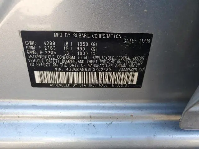 2020 SUBARU IMPREZA 
