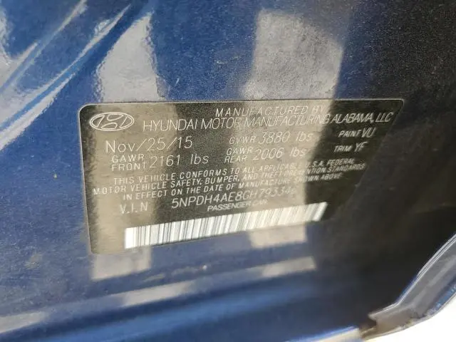 2016 HYUNDAI ELANTRA SE  