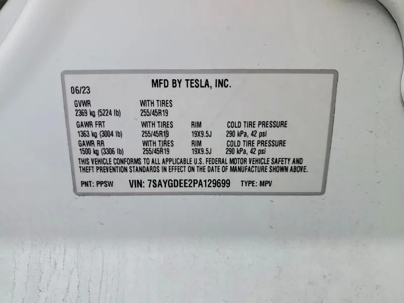 2023 TESLA MODEL Y   