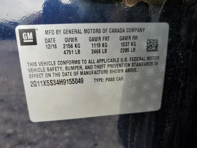 2017 CHEVROLET IMPALA LS