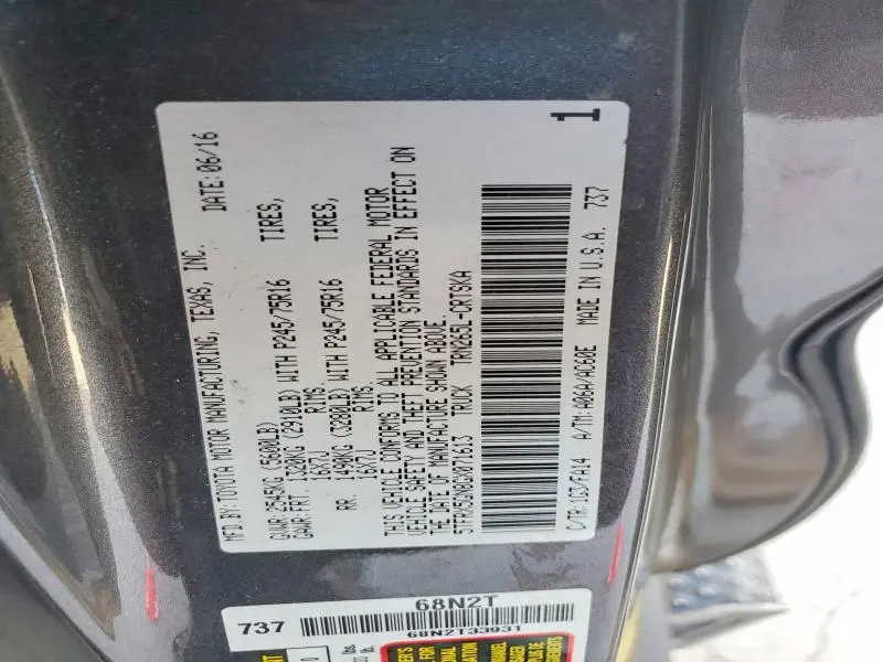 2016 TOYOTA TACOMA ACCESS CAB  