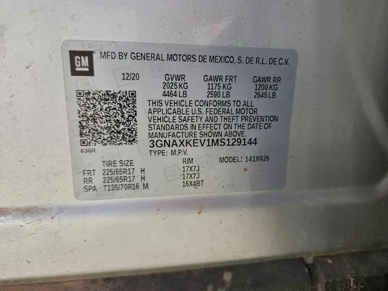 2021 CHEVROLET EQUINOX LT  