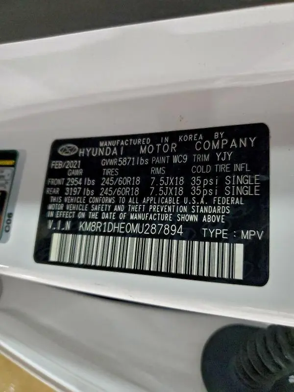 2021 HYUNDAI PALISADE SE  