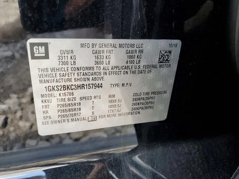 2017 GMC YUKON SLT  