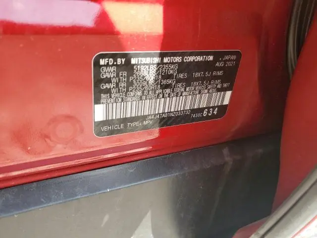 2022 MITSUBISHI OUTLANDER ES