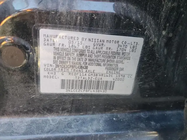 2015 NISSAN VERSA NOTE S  