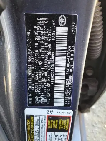 2012 TOYOTA AVALON BASE  