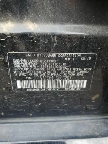 2020 SUBARU WRX PREMIUM  