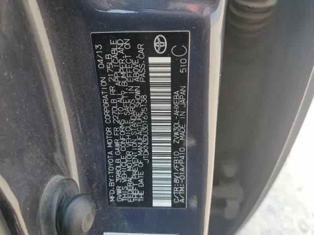 2013 TOYOTA PRIUS   