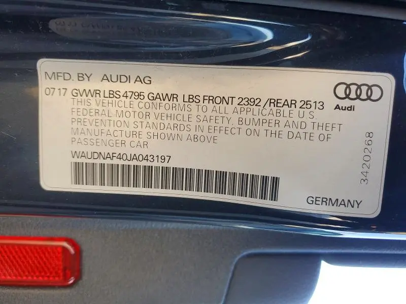 2018 AUDI A4 PREMIUM  