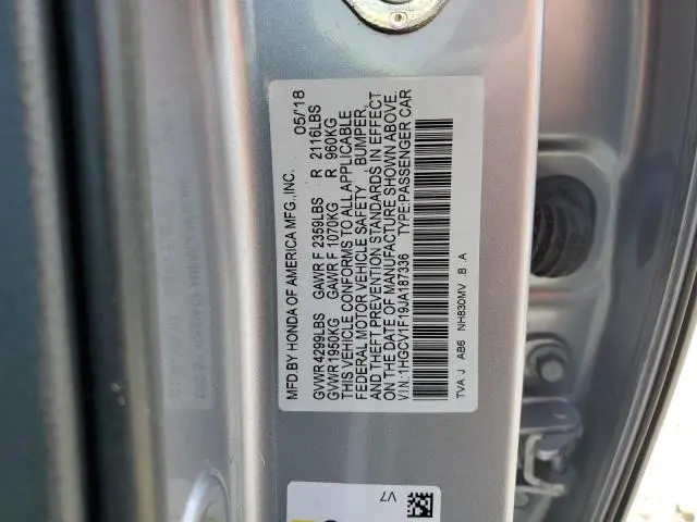 2018 HONDA ACCORD LX  