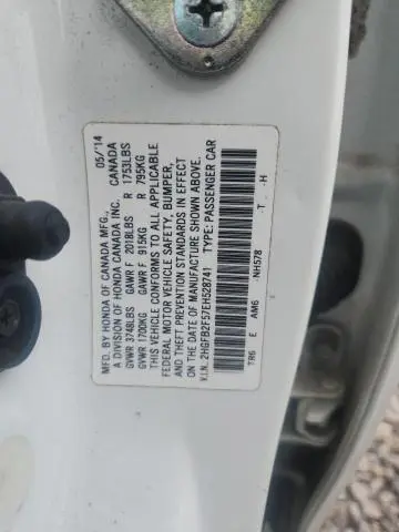 2014 HONDA CIVIC LX  
