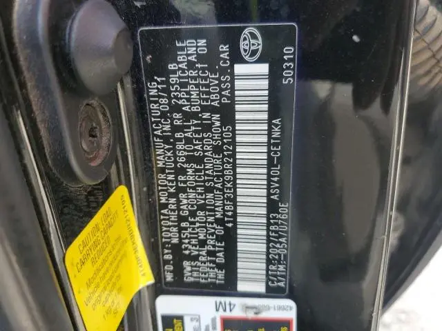 2011 TOYOTA CAMRY BASE  