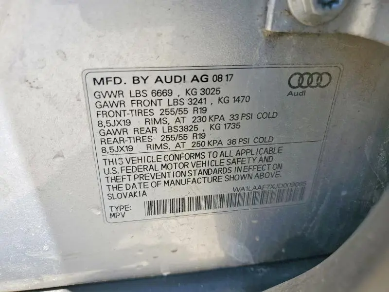 2018 AUDI Q7 PREMIUM PLUS  