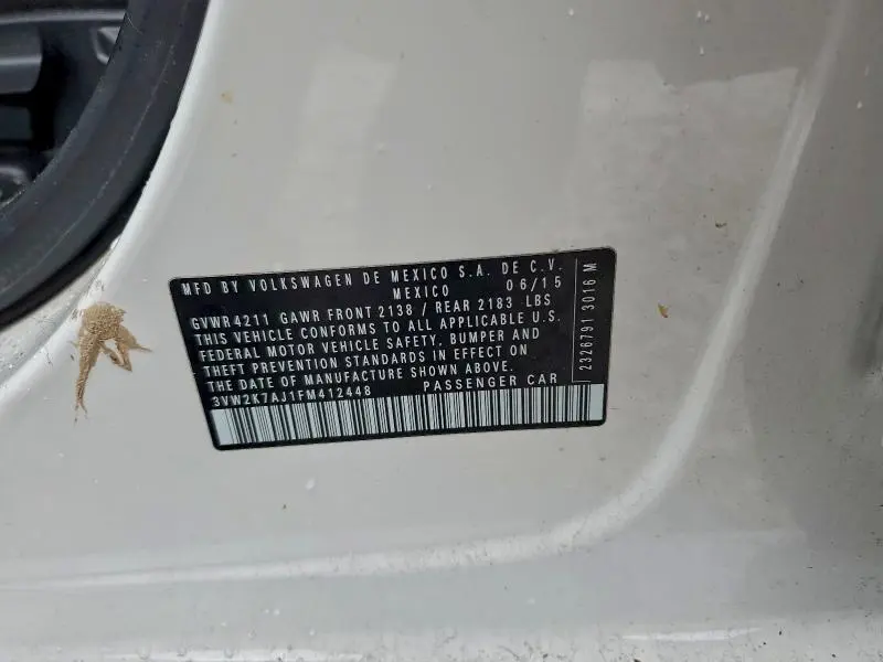 2015 VOLKSWAGEN JETTA BASE  