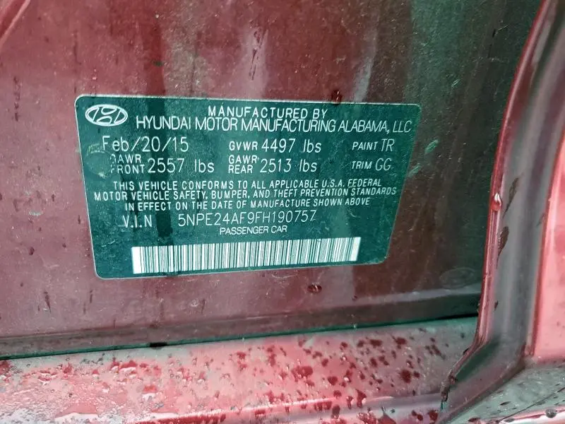 2015 HYUNDAI SONATA SE  